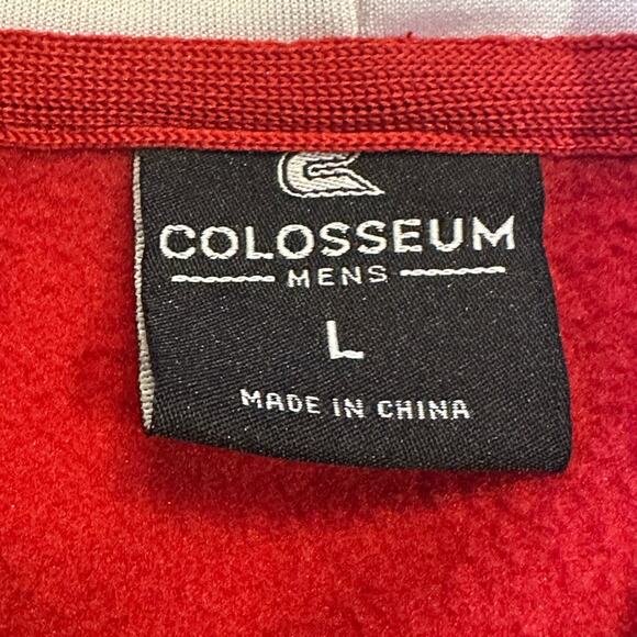 OU University of Oklahomans Men’s Size Large Red and Gray Full Zip Hoodie Jacket - Picture 3 of 5